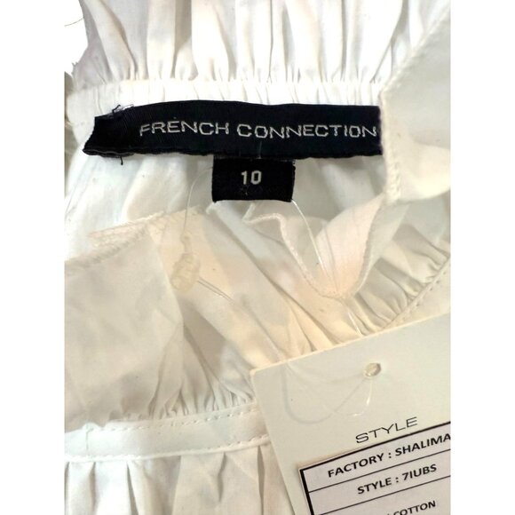 NWT FRENCH CONNECTION Womens Rhodes Conscious Poplin White‎ Shirt Dress - Picture 13 of 13